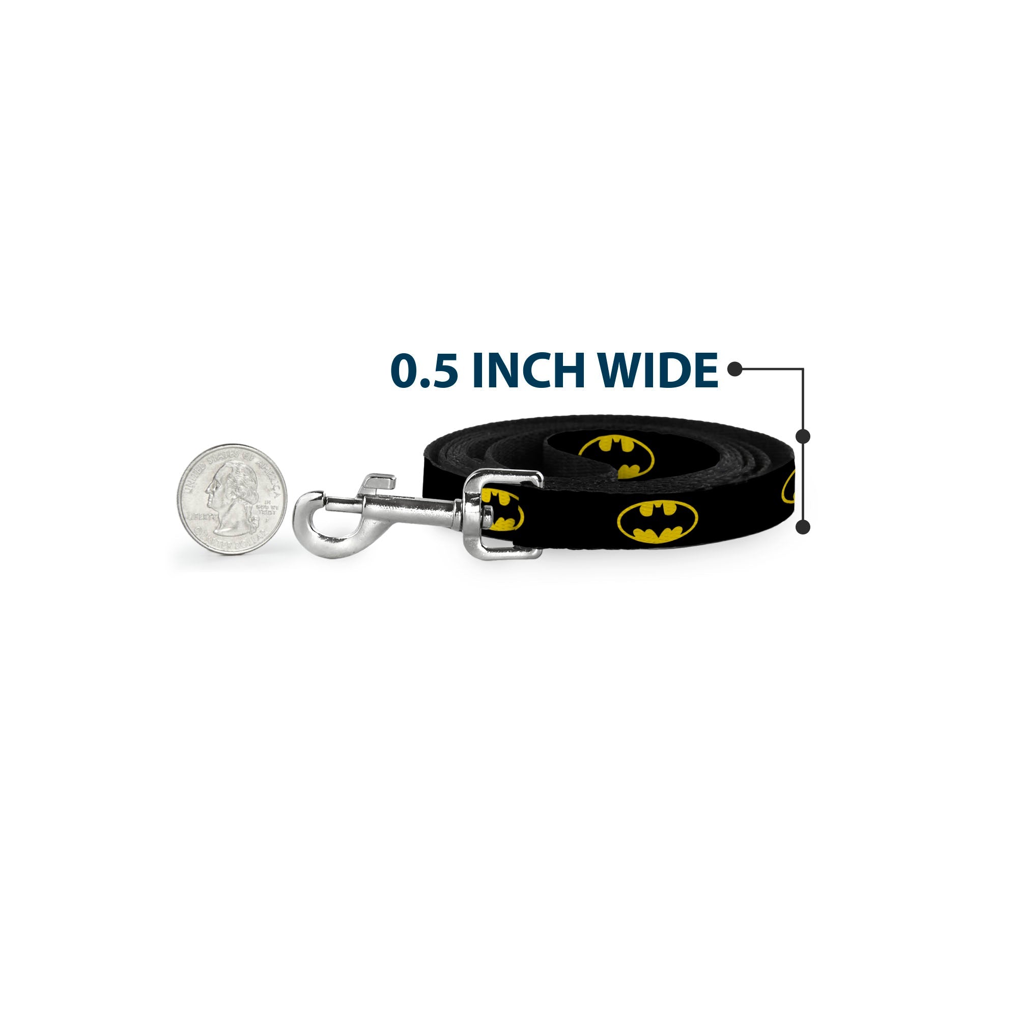 Dog Leash - Batman Shield Black/Yellow