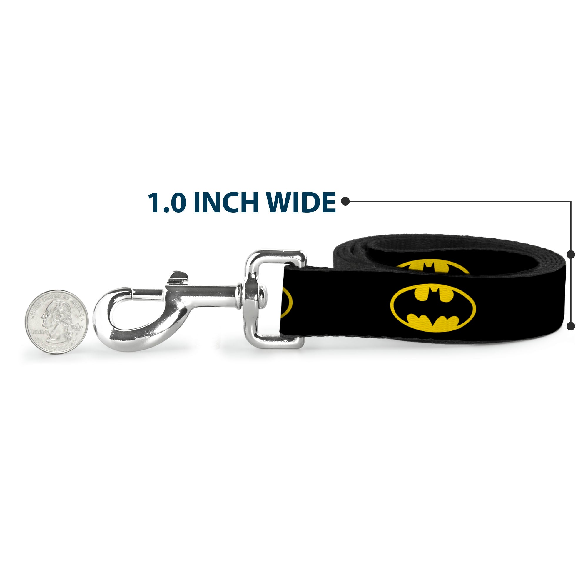 Dog Leash - Batman Shield Black/Yellow