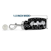 Dog Leash - Batman Outlines Black/White