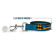 Dog Leash - Vintage Batman Logo & Bat Signal Blue