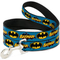 Load image into Gallery viewer, Dog Leash - Vintage Batman Logo & Bat Signal Blue

