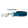 Load image into Gallery viewer, Dog Leash - Bat Signal-3 Blue/Black/Blue
