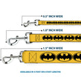 Load image into Gallery viewer, Dog Leash - Bat Signal-3 Yellow/Black/Yellow
