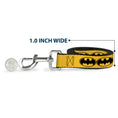 Load image into Gallery viewer, Dog Leash - Bat Signal-3 Yellow/Black/Yellow
