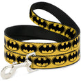 Load image into Gallery viewer, Dog Leash - Bat Signal-3 Yellow/Black/Yellow
