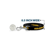Dog Leash - Bat Signal-3 Black/Yellow/Black