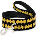 Load image into Gallery viewer, Dog Leash - Bat Signal-1 Black/Yellow
