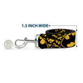 Load image into Gallery viewer, Dog Leash - Bat Signals Stacked w/CLOSE-UP Yellow/Black
