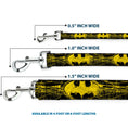 Load image into Gallery viewer, Dog Leash - Batman Shield CLOSE-UP Sketch Black/Yellow
