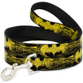 Load image into Gallery viewer, Dog Leash - Batman Shield CLOSE-UP Sketch Black/Yellow
