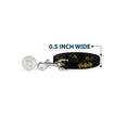 Load image into Gallery viewer, Dog Leash - Zebra Bat Signal Black/Gray/Yellow/Black
