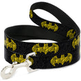 Load image into Gallery viewer, Dog Leash - Zebra Bat Signal Black/Gray/Yellow/Black
