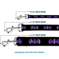 Load image into Gallery viewer, Dog Leash - Batman Signal Black/Purple Plaid
