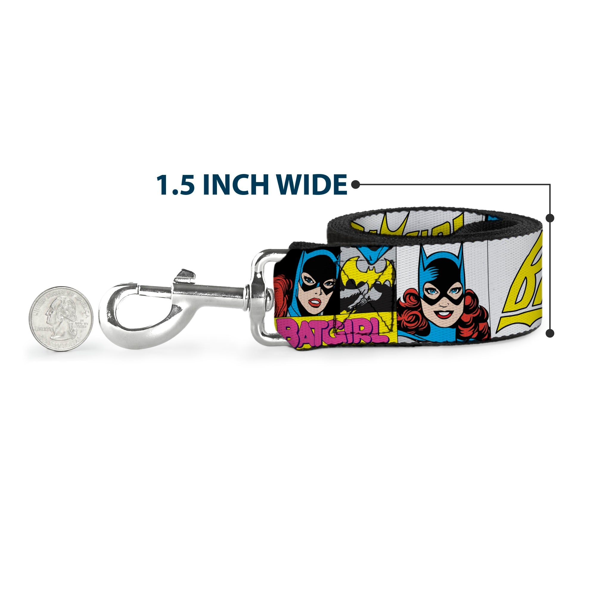 Dog Leash - BATGIRL Panels Yellow/Pink