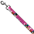 Load image into Gallery viewer, Dog Leash - BATGIRL Bubble Letters w/Stars Pink/White
