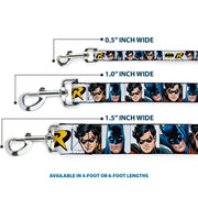 Dog Leash - Batman & Robin Blocks White