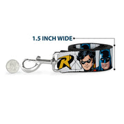 Dog Leash - Batman & Robin Blocks White