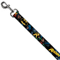 Load image into Gallery viewer, Dog Leash - Batman & Robin in Action w/Text Black
