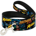 Load image into Gallery viewer, Dog Leash - Batman & Robin in Action w/Text Black
