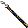 Load image into Gallery viewer, Dog Leash - Batman & Robin in Action w/Text Burgundy
