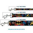 Load image into Gallery viewer, Dog Leash - Batman & Robin in Action w/Text Burgundy
