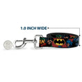 Load image into Gallery viewer, Dog Leash - Batman & Robin in Action w/Text Burgundy
