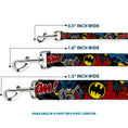 Load image into Gallery viewer, Dog Leash - Batman in Action WHOOM! Red Skyline
