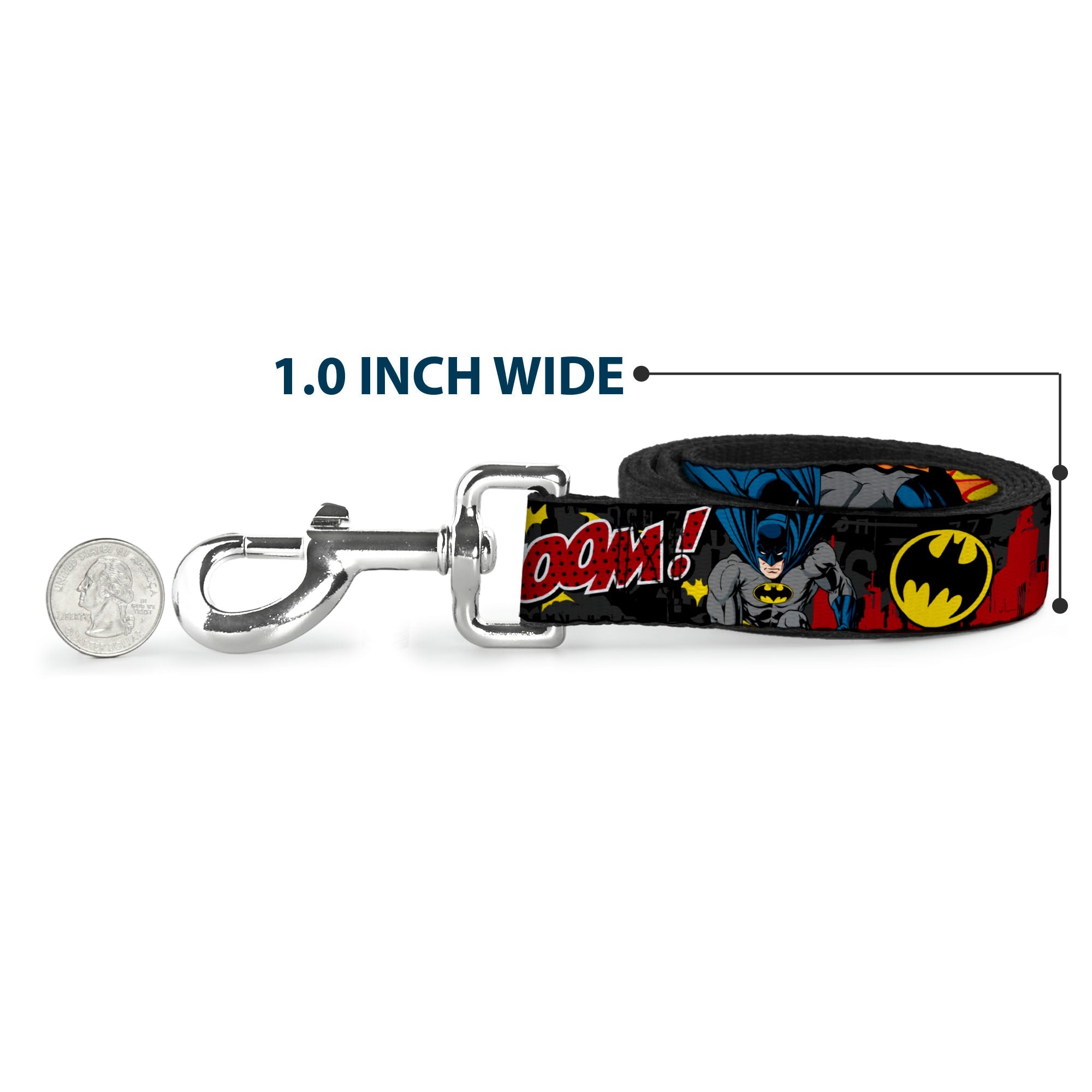 Dog Leash - Batman in Action WHOOM! Red Skyline