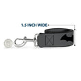 Load image into Gallery viewer, Dog Leash - Retro Bat Logo Gray/Black
