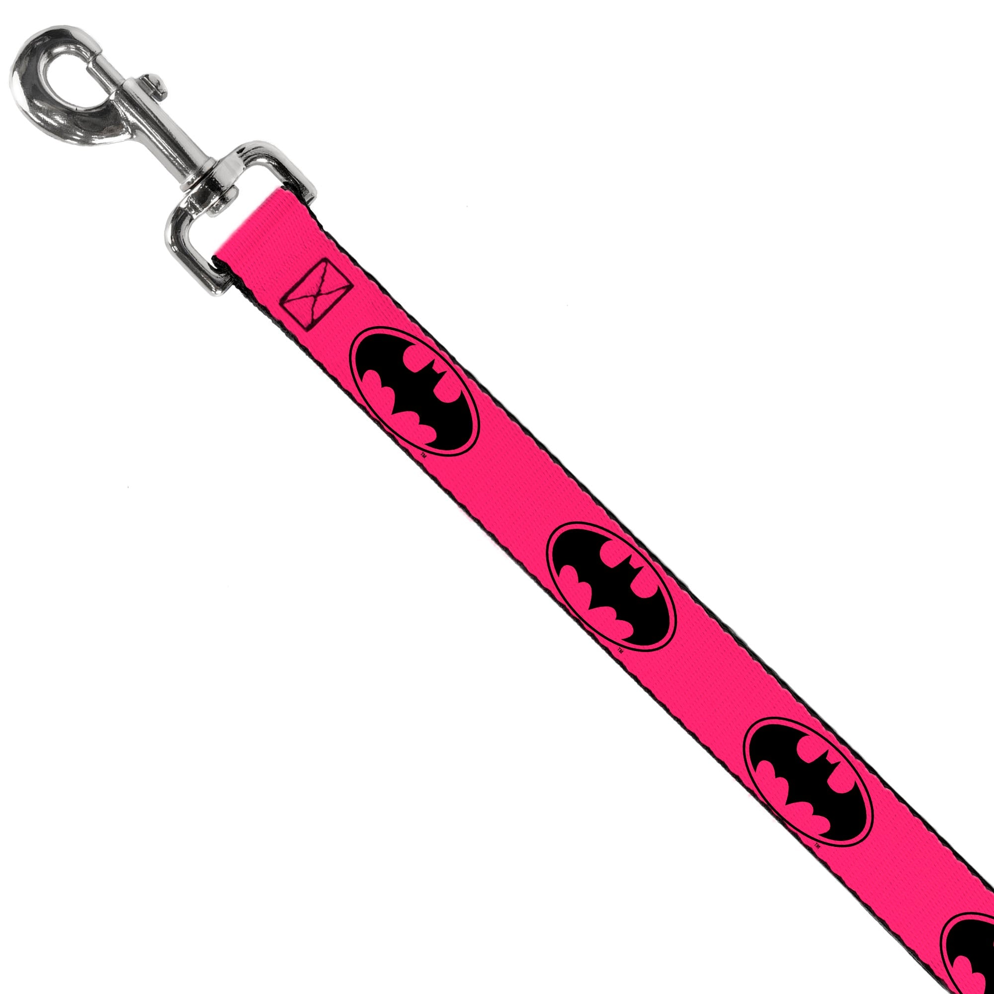 Dog Leash - Bat Signal-3 Fuchsia/Black/Fuchsia