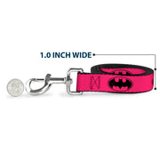 Dog Leash - Bat Signal-3 Fuchsia/Black/Fuchsia