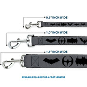 Dog Leash - Bat Logo Transitions Gray/Black