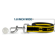 Dog Leash - BATMAN/Logo Stripe Yellow/Black
