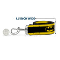 Load image into Gallery viewer, Dog Leash - BATMAN/Logo Stripe Yellow/Black
