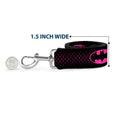 Load image into Gallery viewer, Dog Leash - Batman Shield/Chainlink Black/Hot Pink
