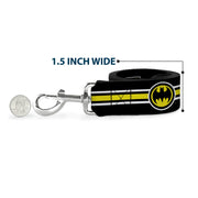 Dog Leash - BATMAN/Bat Signal Triple Stripe Black/White/Yellow