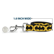 Dog Leash - Bat Signal-5 Black/Yellow/Black