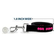 Dog Leash - Batman Signal Black/Fuchsia