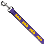 Dog Leash - Batman Signal Purple/Yellow