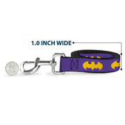 Dog Leash - Batman Signal Purple/Yellow