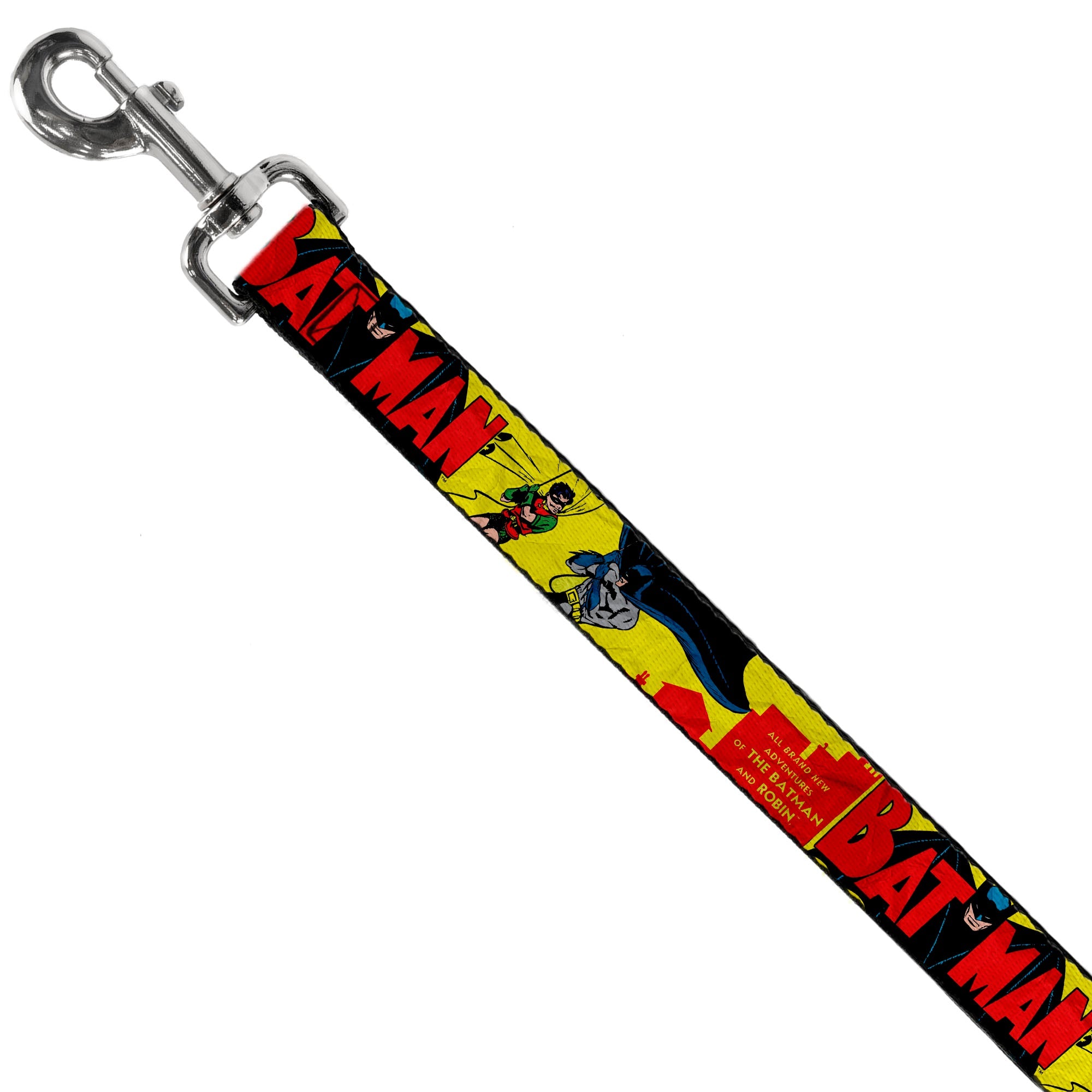 Dog Leash - Classic BATMAN Issue #1 Robin & Batman Cover Pose Yellow/Red