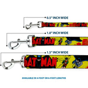 Dog Leash - Classic BATMAN Issue #1 Robin & Batman Cover Pose Yellow/Red