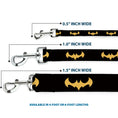 Load image into Gallery viewer, Dog Leash - DC League of Super-Pets Batman Bat Logo Black/Yellow
