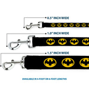 Dog Leash - Batman 1989 Logo Black/Yellow