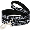 Load image into Gallery viewer, Dog Leash - Batman Gotham City Graffiti Collage Black/White
