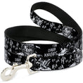 Load image into Gallery viewer, Dog Leash - Batman THE DARK KNIGHT and Joker Smiling Sketch Close-Ups Black/White
