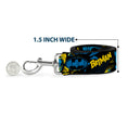 Load image into Gallery viewer, Dog Leash - BATMAN Poses and Logo Collage Black/Blue/Yellow

