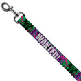 Load image into Gallery viewer, Dog Leash - THE JOKER WANTED Smiling Pose and Graffiti Purples/Greens
