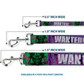 Load image into Gallery viewer, Dog Leash - THE JOKER WANTED Smiling Pose and Graffiti Purples/Greens
