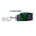 Load image into Gallery viewer, Dog Leash - THE JOKER WANTED Smiling Pose and Graffiti Purples/Greens
